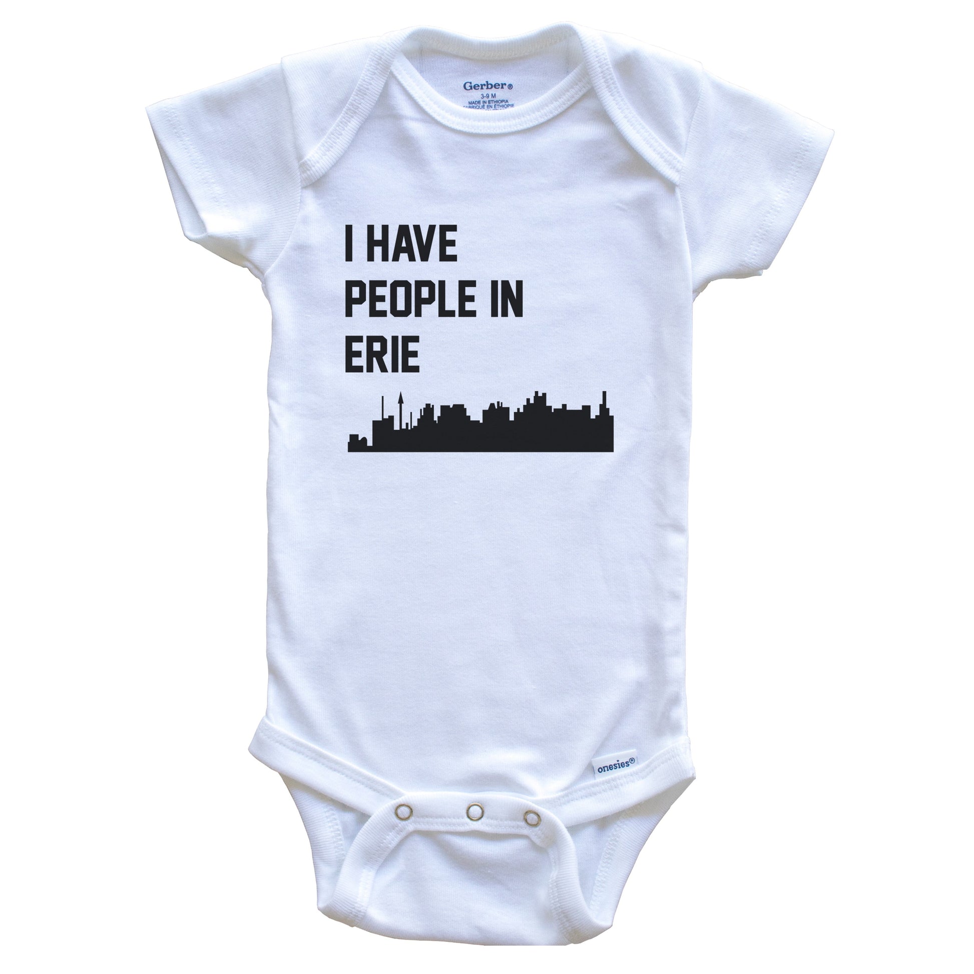 I Have People In Erie Pennsylvania Skyline Baby Bodysuit