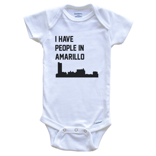 I Have People In Amarillo Texas Skyline Baby Bodysuit