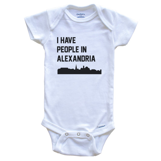 I Have People In Alexandria Virginia Skyline Baby Bodysuit