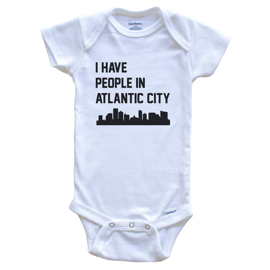I Have People In Atlantic City New Jersey Skyline Baby Bodysuit
