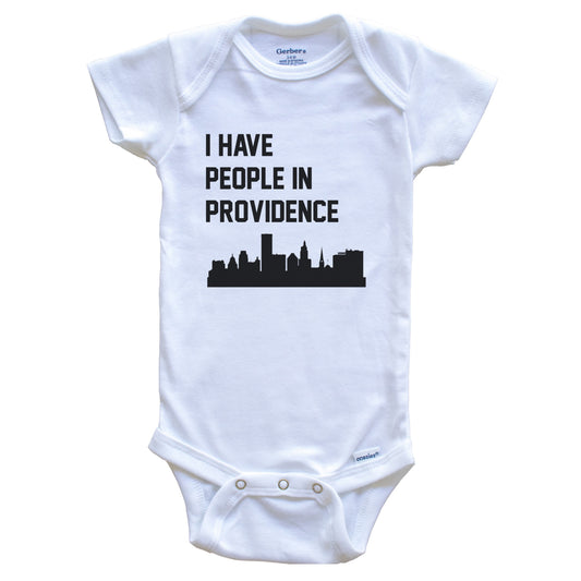 I Have People In Providence Rhode Island Skyline Baby Bodysuit