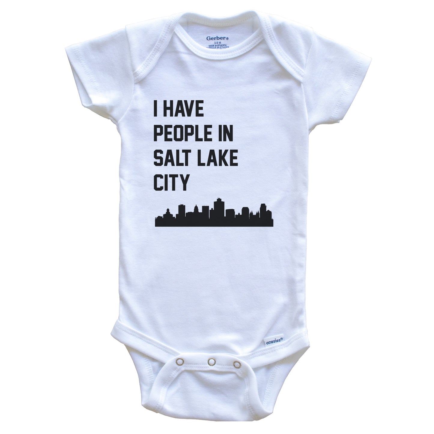 I Have People In Salt Lake City Utah Skyline Baby Bodysuit