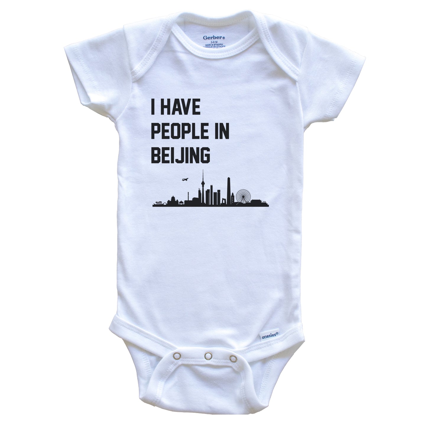 I Have People In Beijing China Skyline Baby Bodysuit