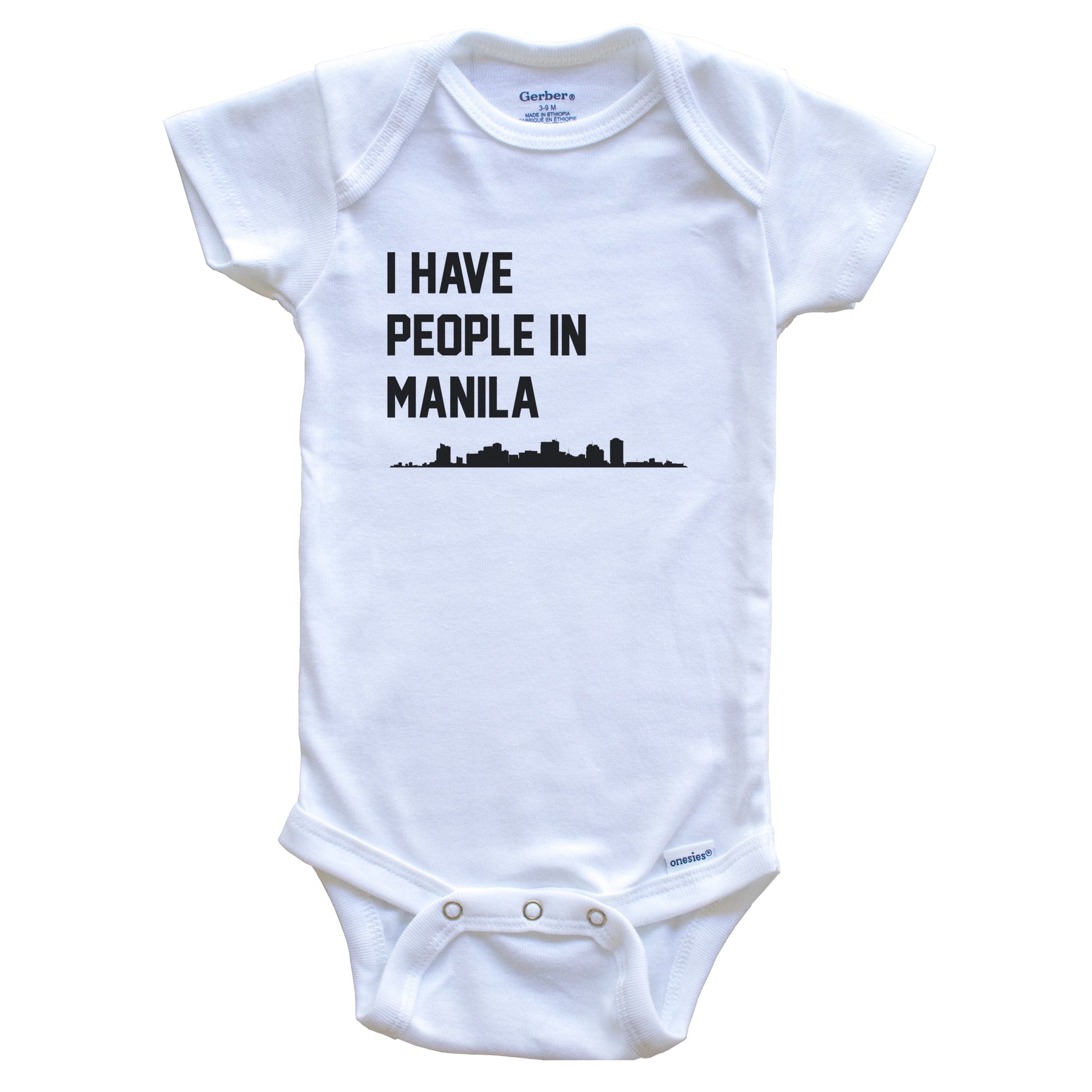 I Have People In Manila Philippines Skyline Baby Bodysuit