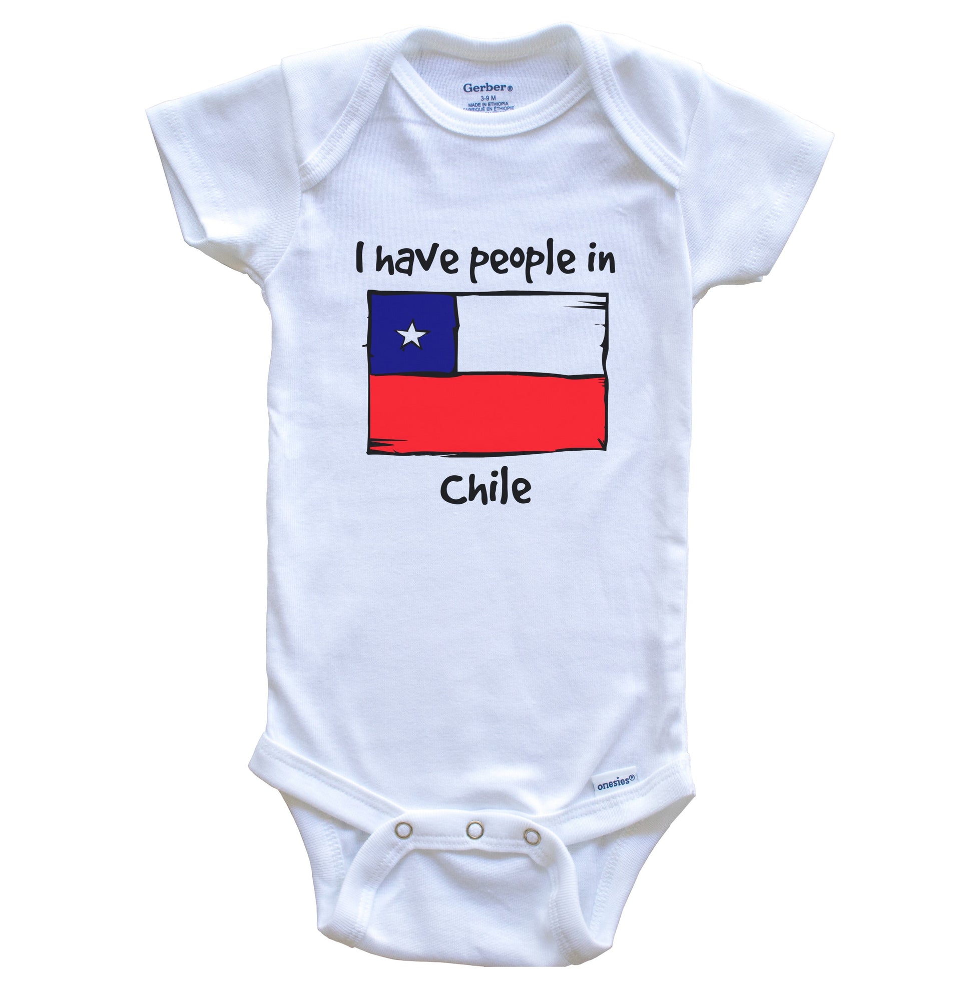 I Have People In Chile Chilean Flag Baby Bodysuit