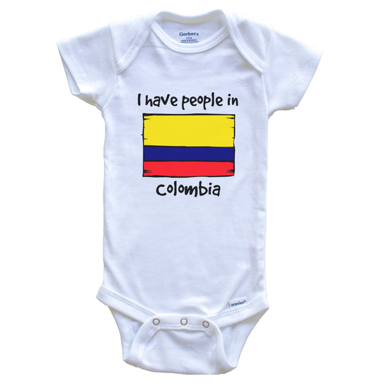 I Have People In Colombia Colombian Flag Baby Bodysuit