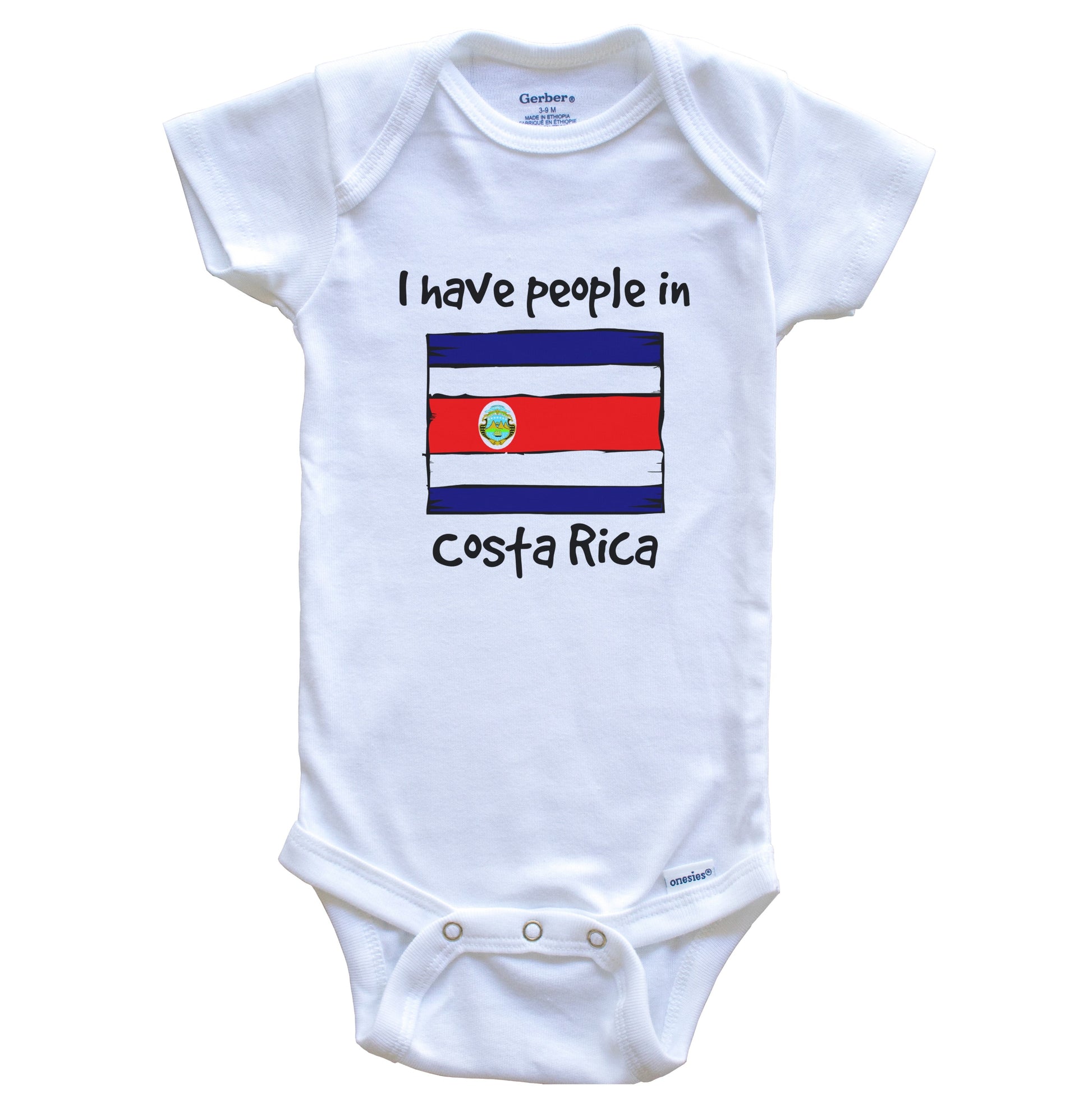 I Have People In Costa Rica Costa Rican Flag Baby Bodysuit