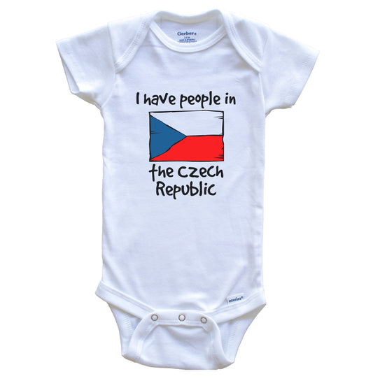 I Have People In the Czech Republic Czech Flag Baby Bodysuit