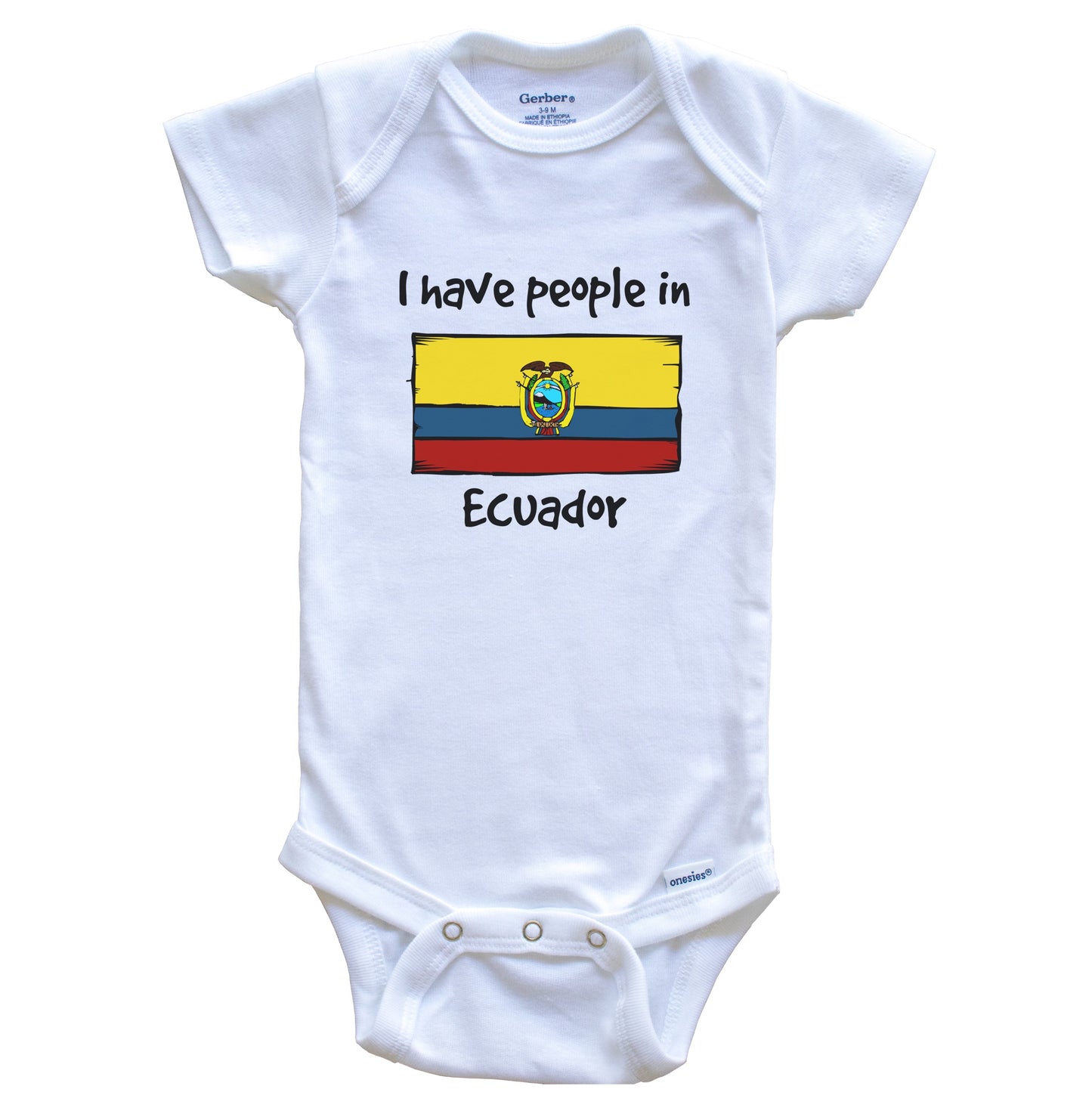 I Have People In Ecuador Ecuadorian Flag Baby Bodysuit