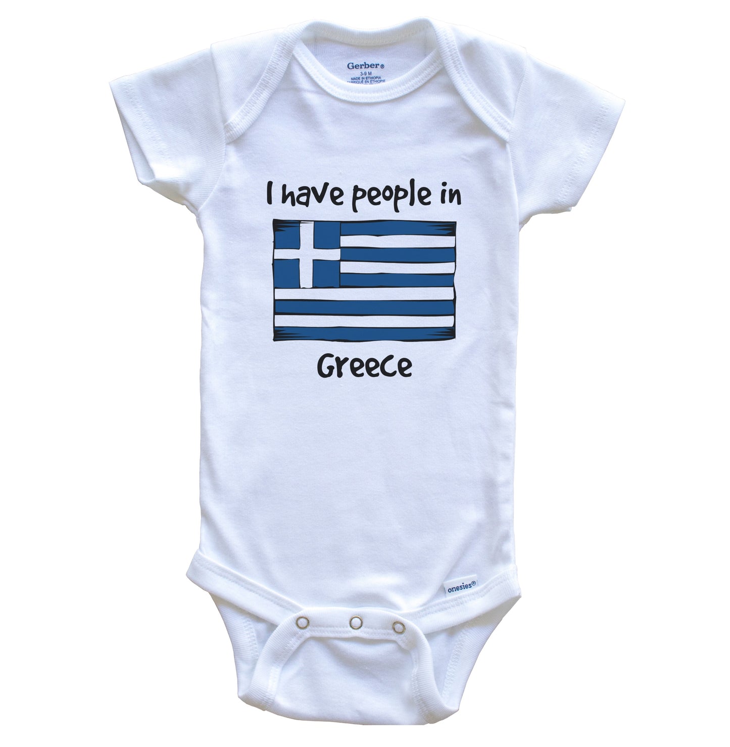 I Have People In Greece Greek Flag Baby Bodysuit