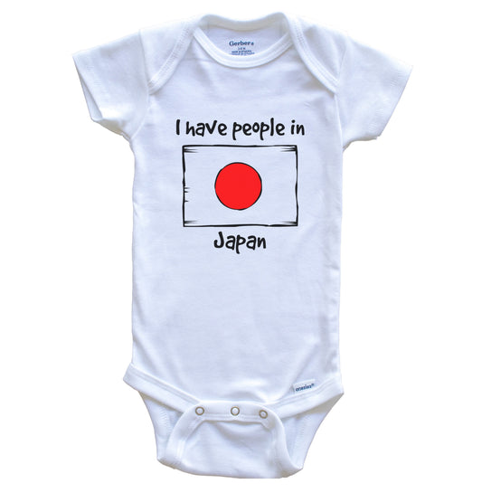 I Have People In Japan Japanese Flag Baby Bodysuit