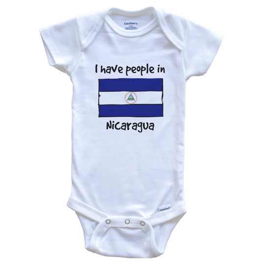 I Have People In Nicaragua Nicaraguan Flag Baby Bodysuit