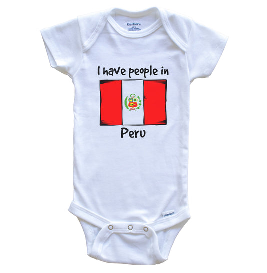 I Have People In Peru Peruvian Flag Baby Bodysuit