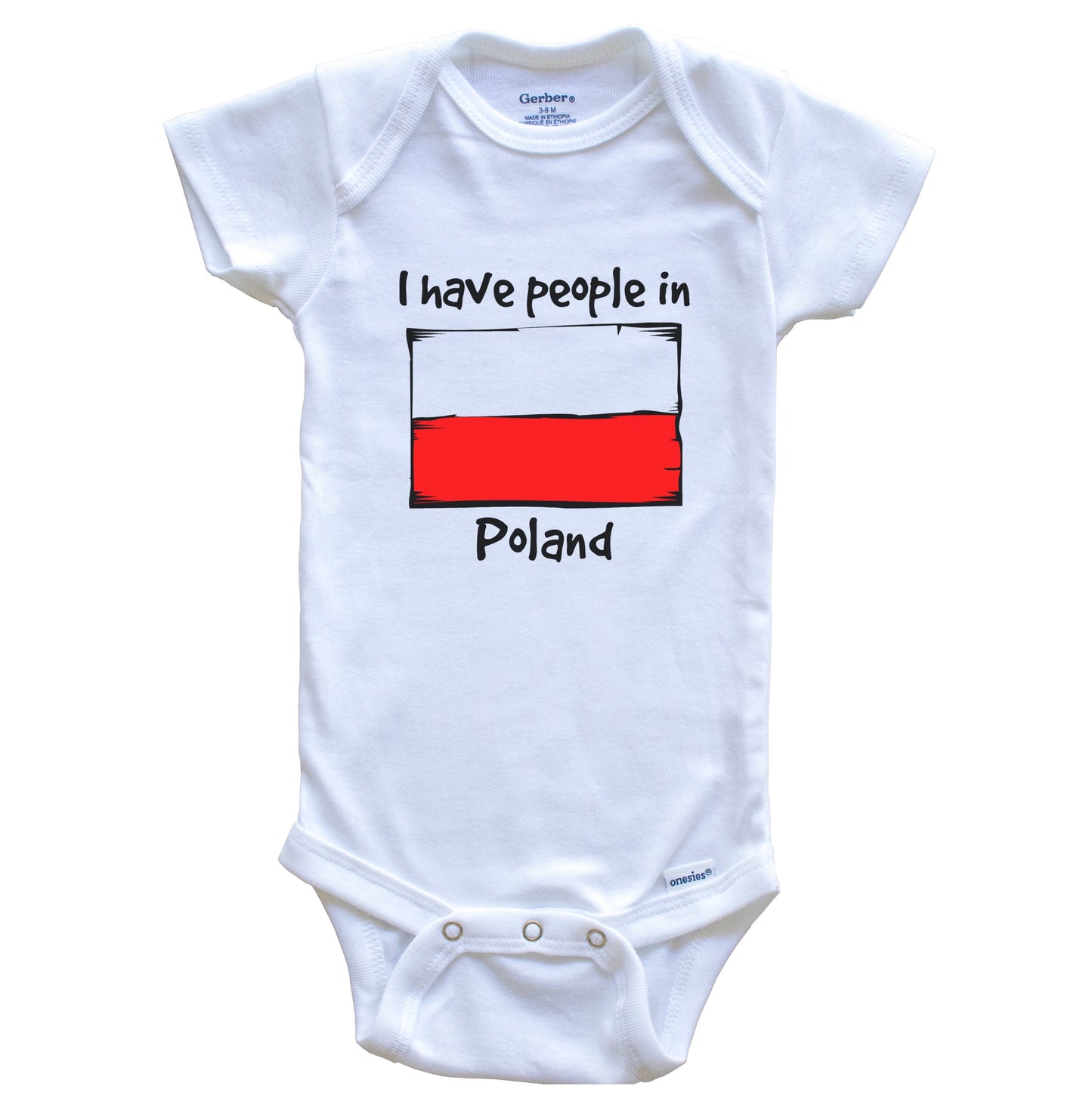 I Have People In Poland Polish Flag Baby Bodysuit