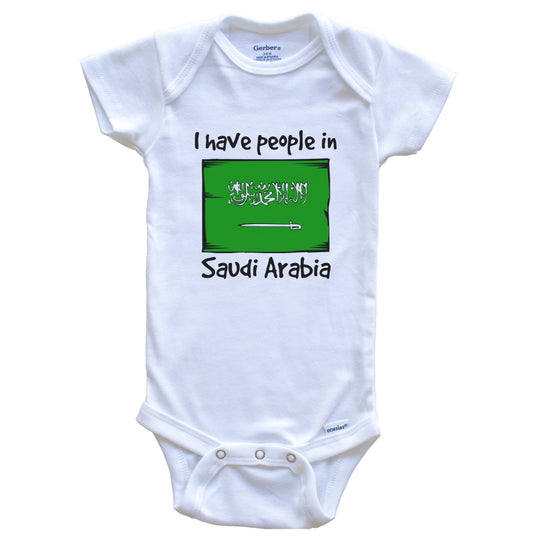 I Have People In Saudi Arabia Saudi Flag Baby Bodysuit