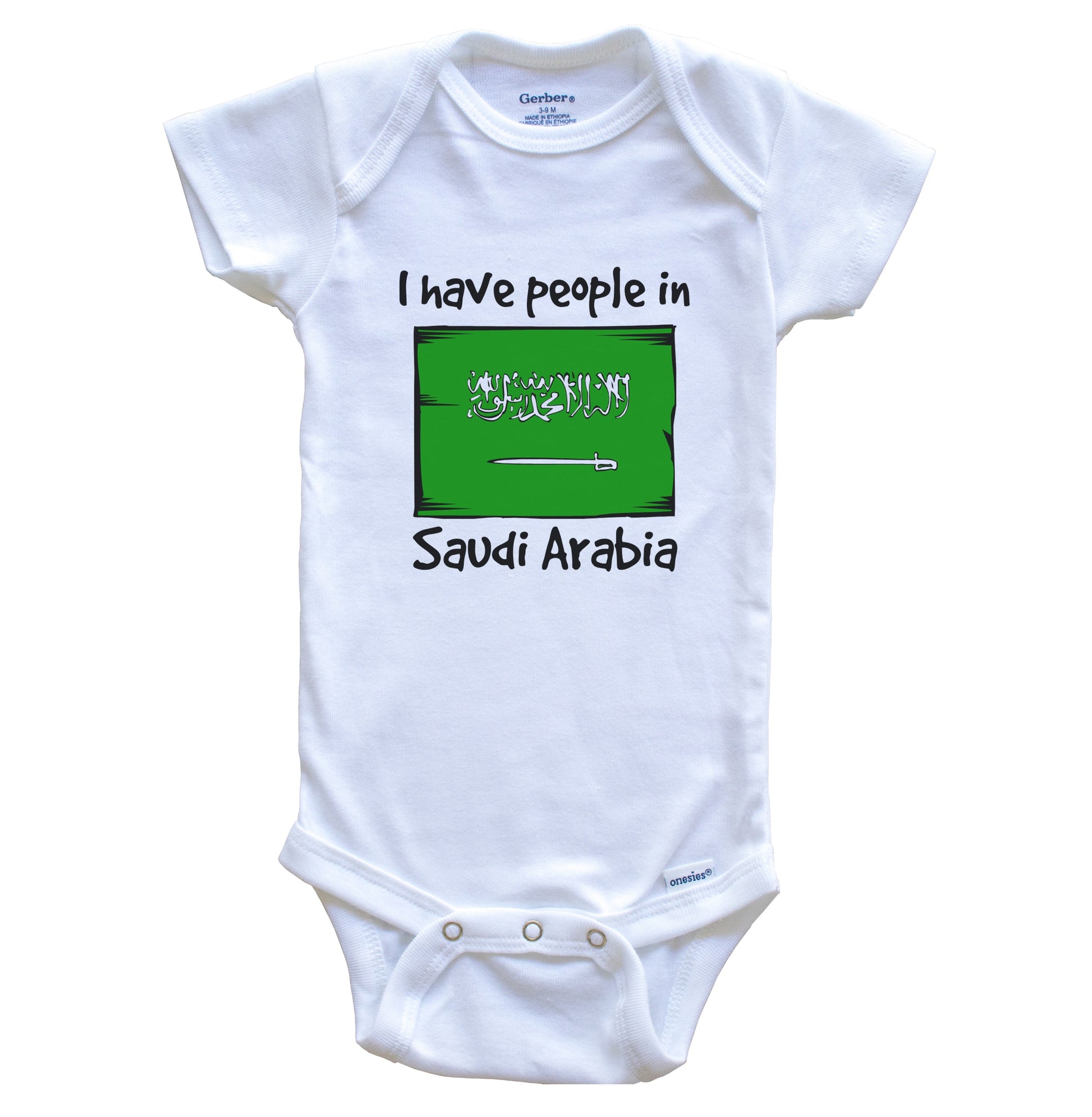 I Have People In Saudi Arabia Saudi Flag Baby Bodysuit
