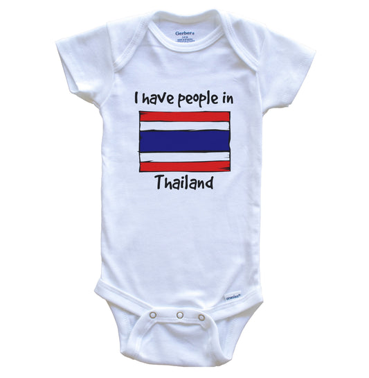 I Have People In Thailand Thai Flag Baby Bodysuit
