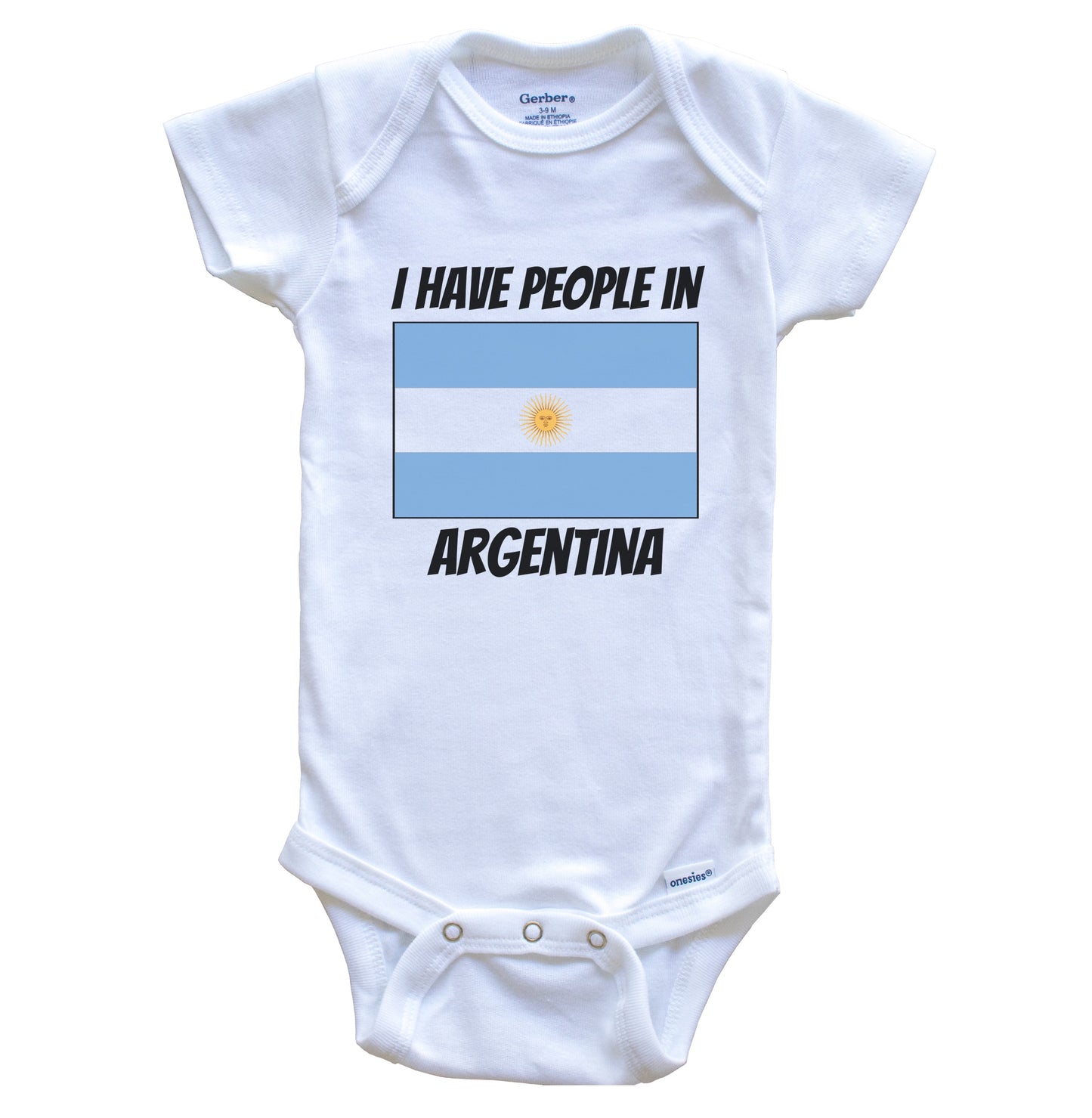 Argentinian Flag I Have People In Argentina Baby Bodysuit