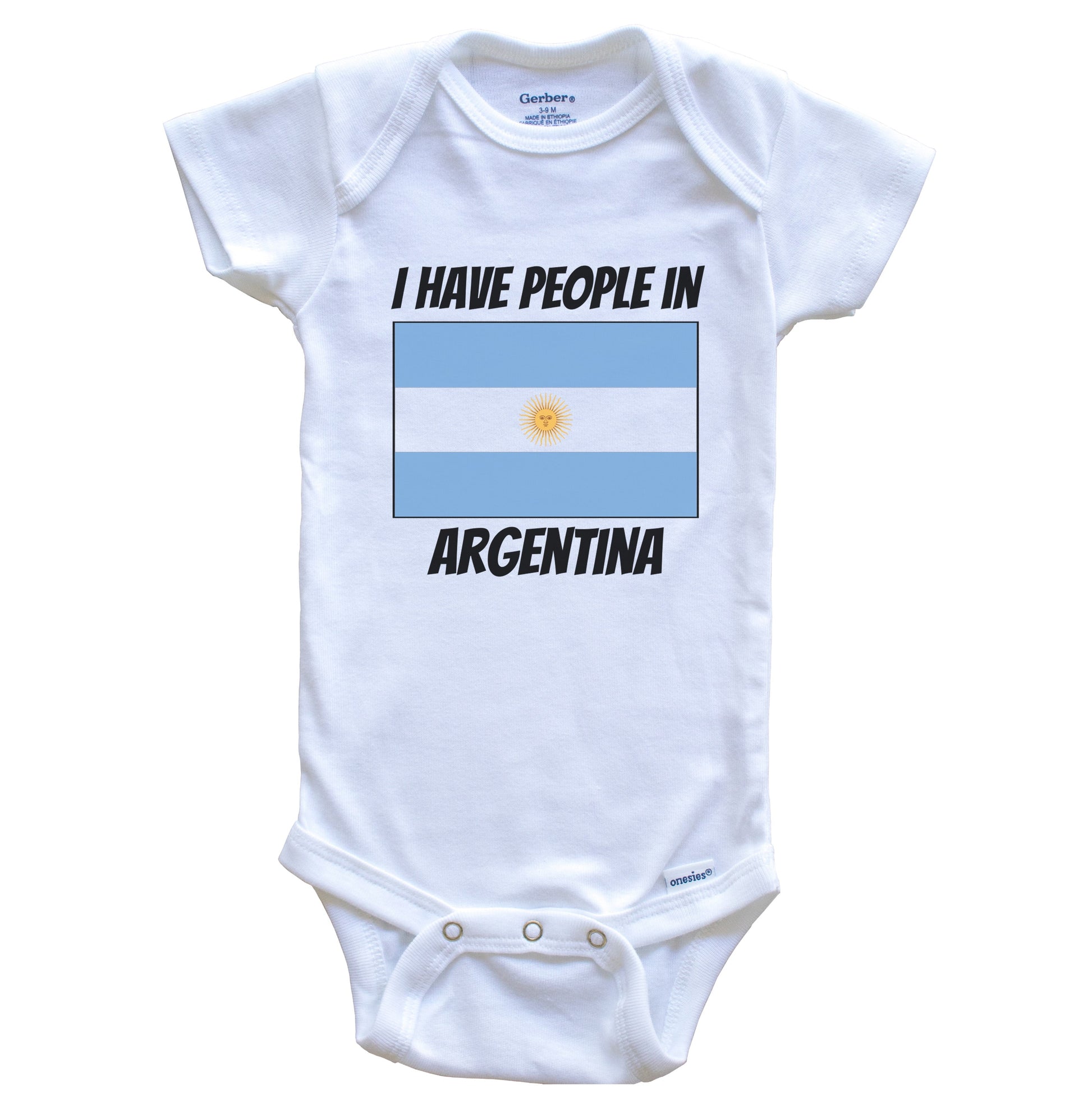 Argentinian Flag I Have People In Argentina Baby Bodysuit