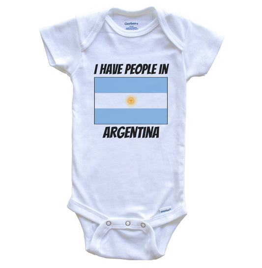 Argentinian Flag I Have People In Argentina Baby Bodysuit