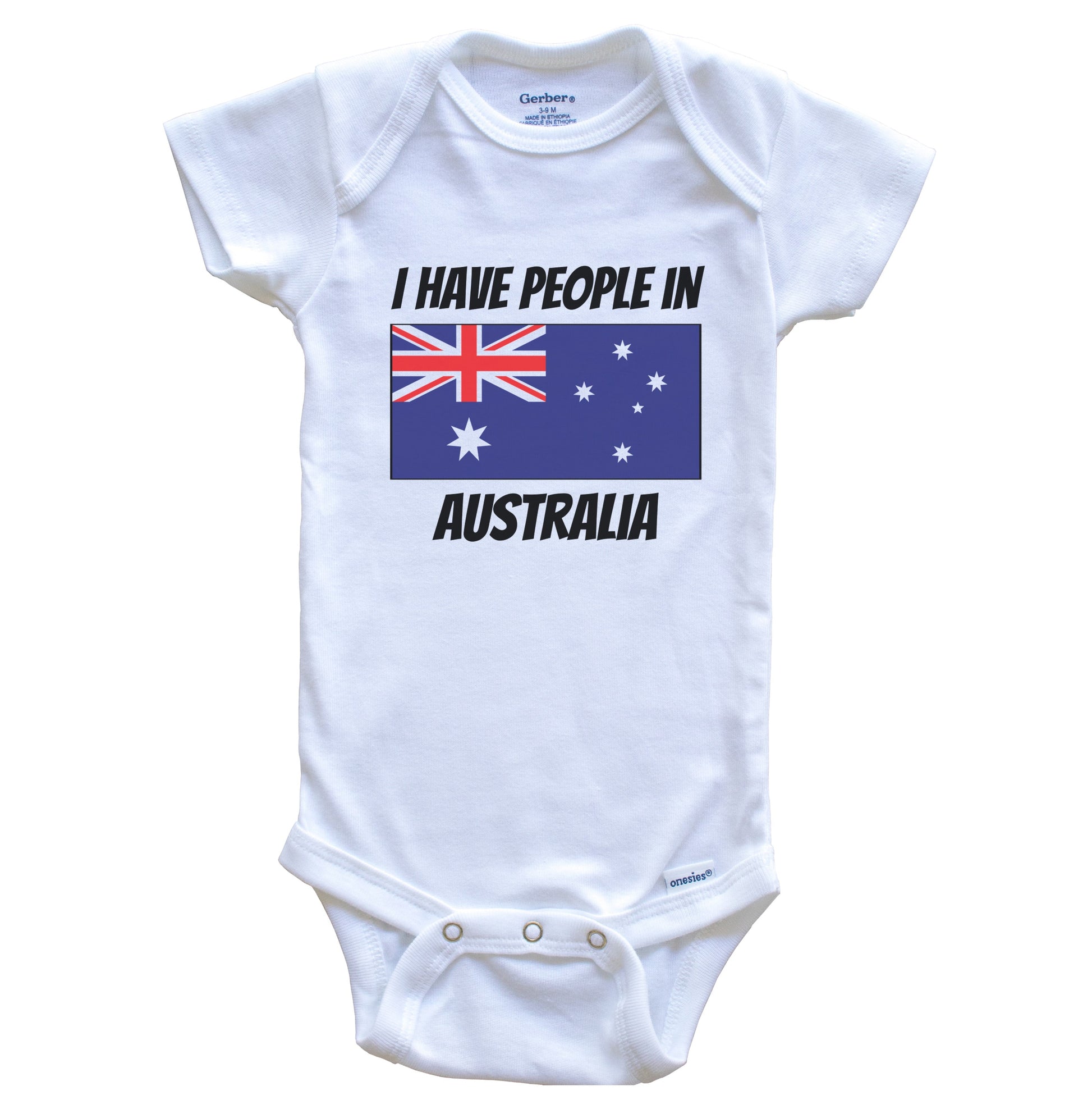 Australian Flag I Have People In Australia Baby Bodysuit