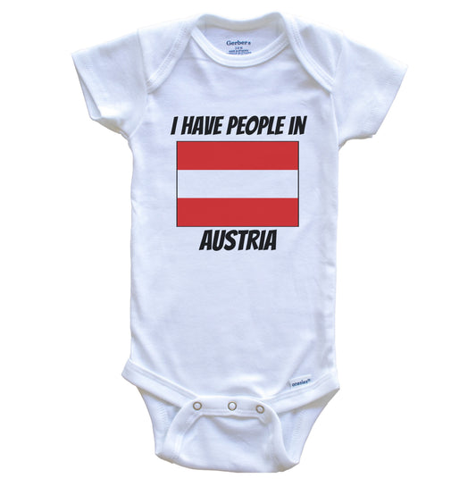 Austrian Flag I Have People In Austria Baby Bodysuit