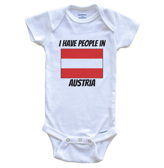 Austrian Flag I Have People In Austria Baby Bodysuit