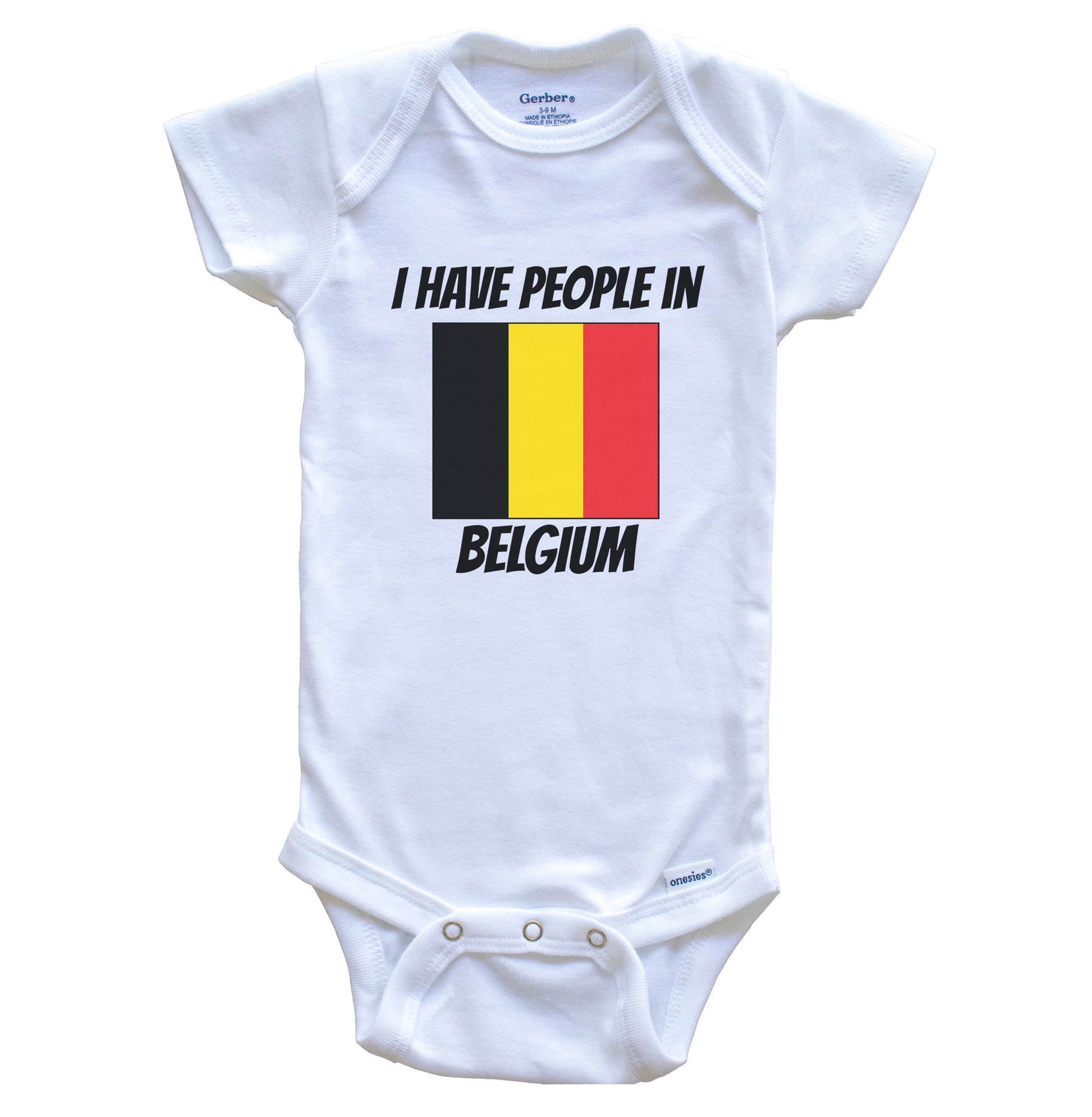 Belgian Flag I Have People In Belgium Baby Bodysuit
