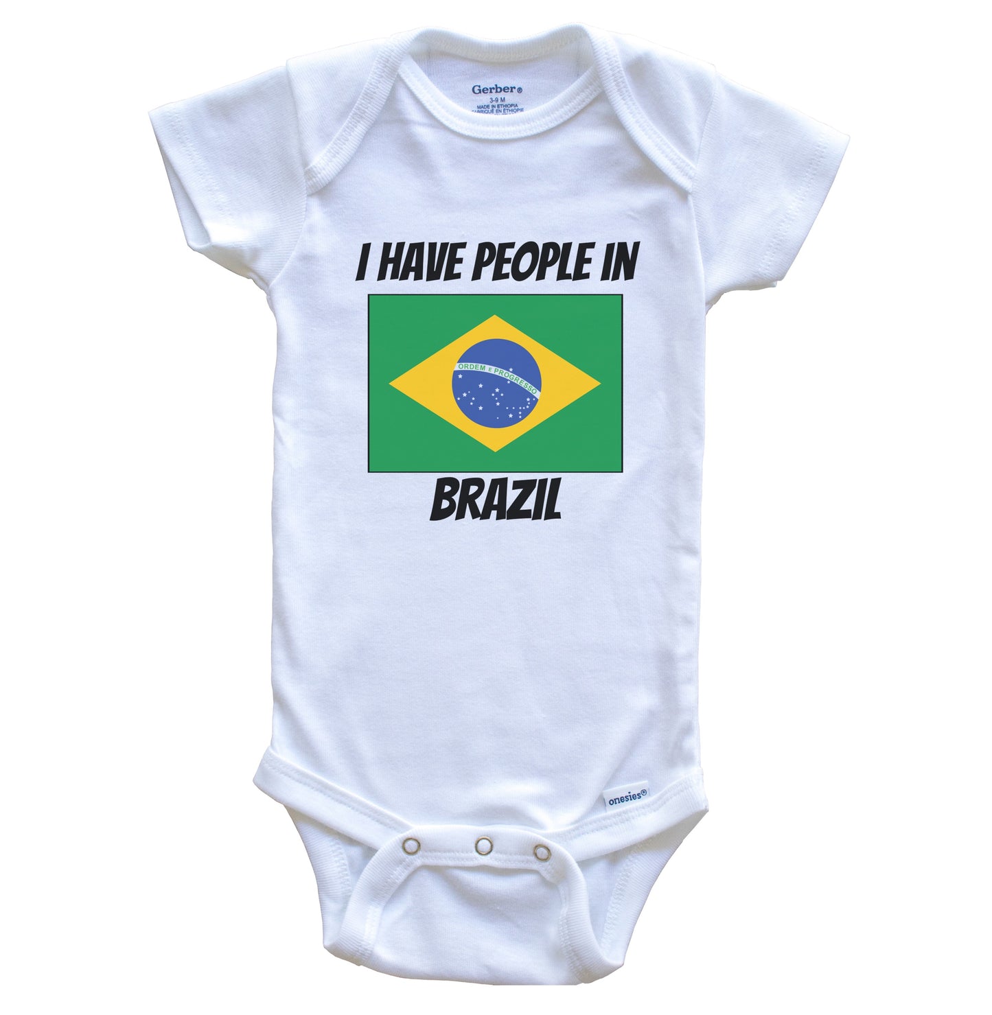 Brazilian Flag I Have People In Brazil Baby Bodysuit