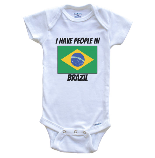 Brazilian Flag I Have People In Brazil Baby Bodysuit
