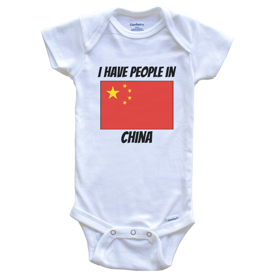 Chinese Flag I Have People In China Baby Bodysuit