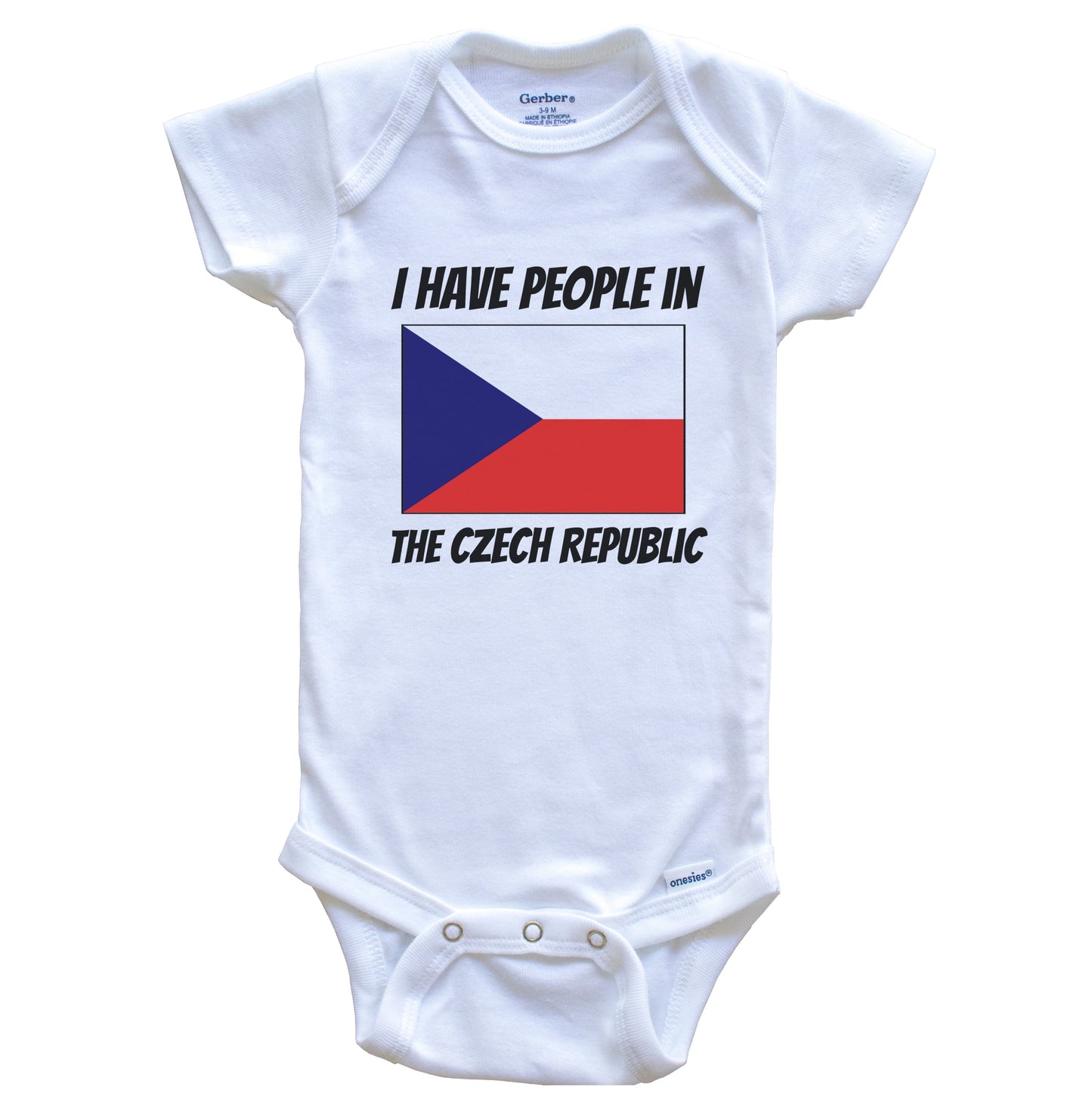 Czech Flag I Have People In the Czech Republic Baby Bodysuit