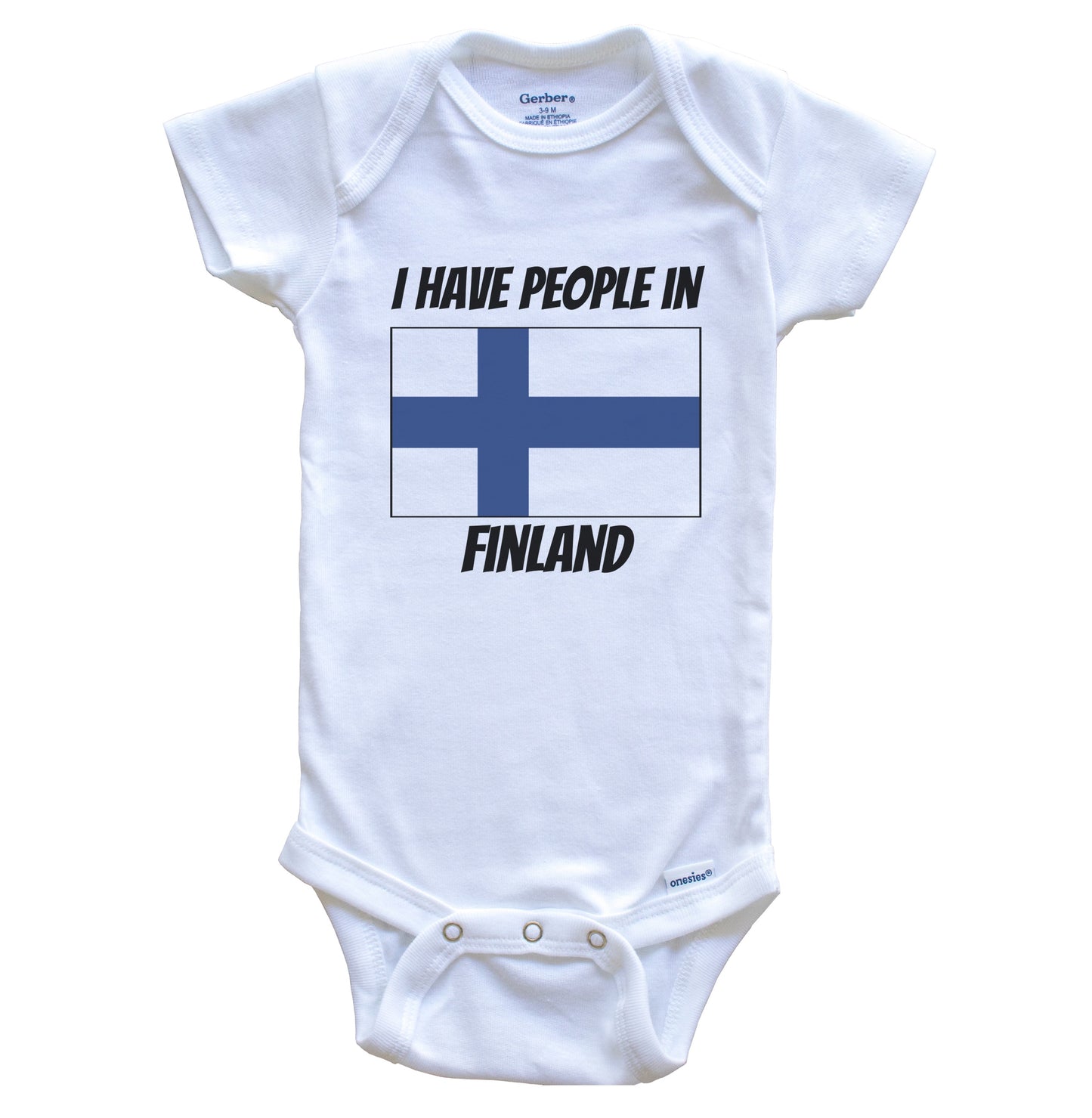 Finnish Flag I Have People In Finland Baby Bodysuit