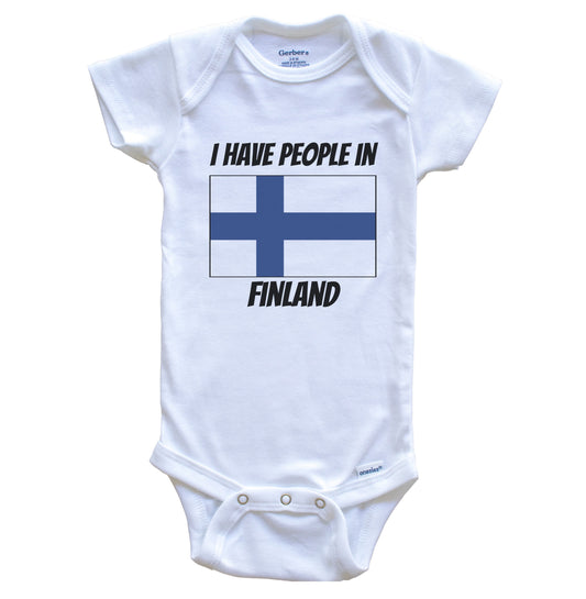 Finnish Flag I Have People In Finland Baby Bodysuit
