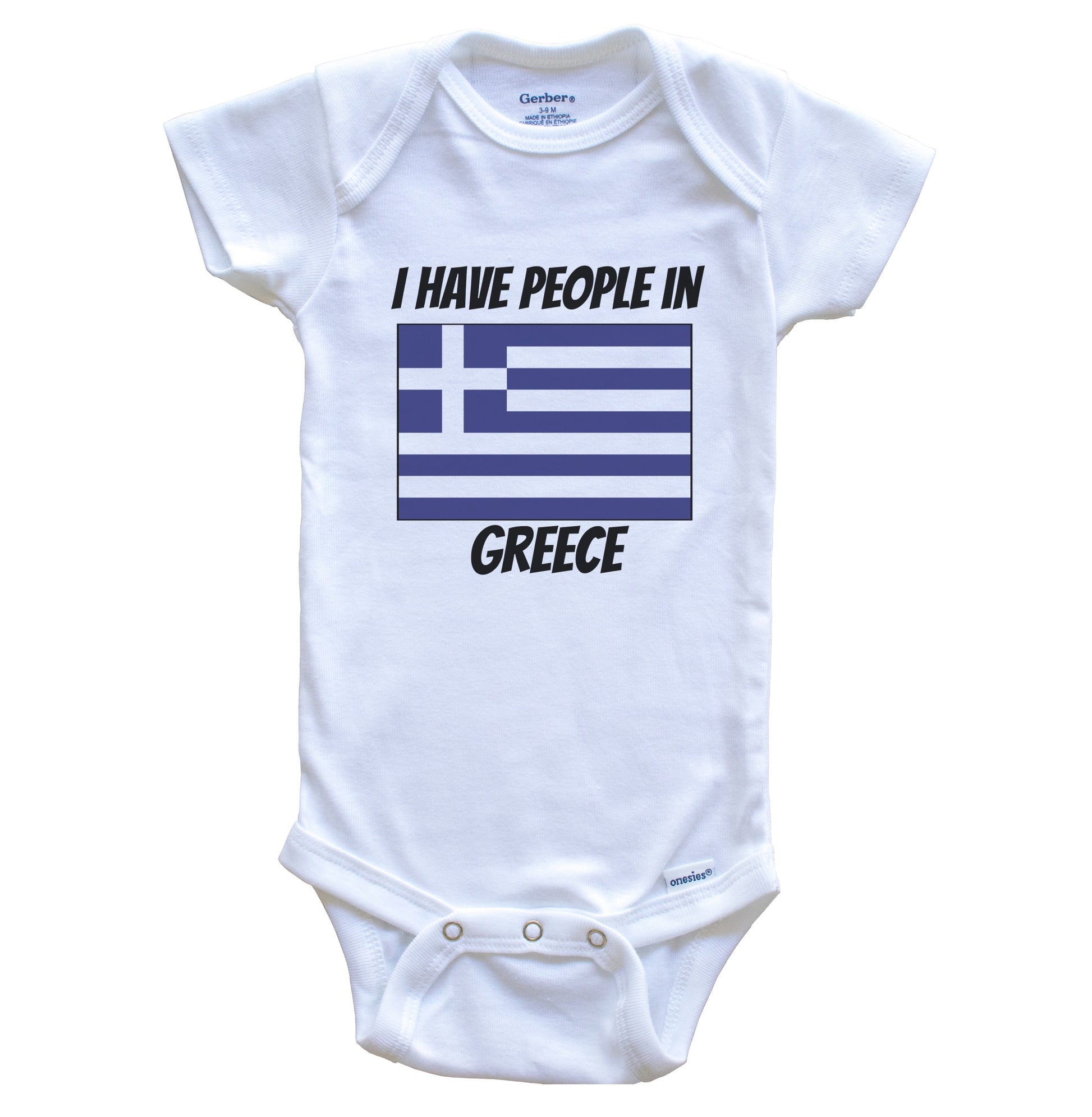 Greek Flag I Have People In Greece Baby Bodysuit