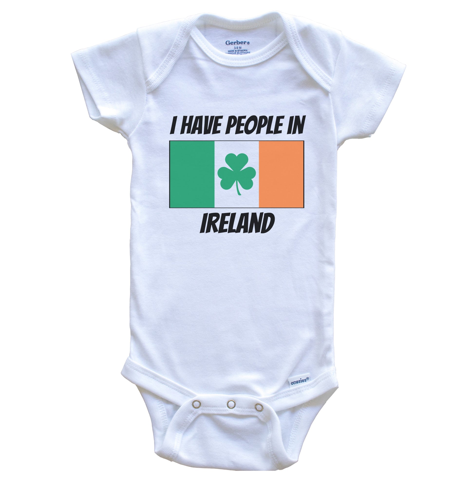 Irish Flag I Have People In Ireland Baby Bodysuit