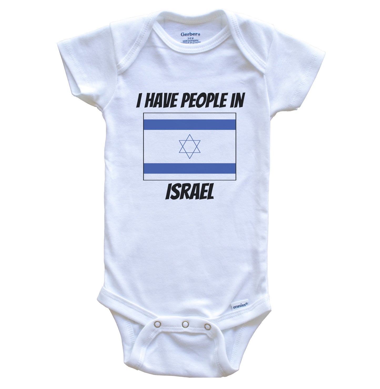 Israeli Flag I Have People In Israel Baby Bodysuit