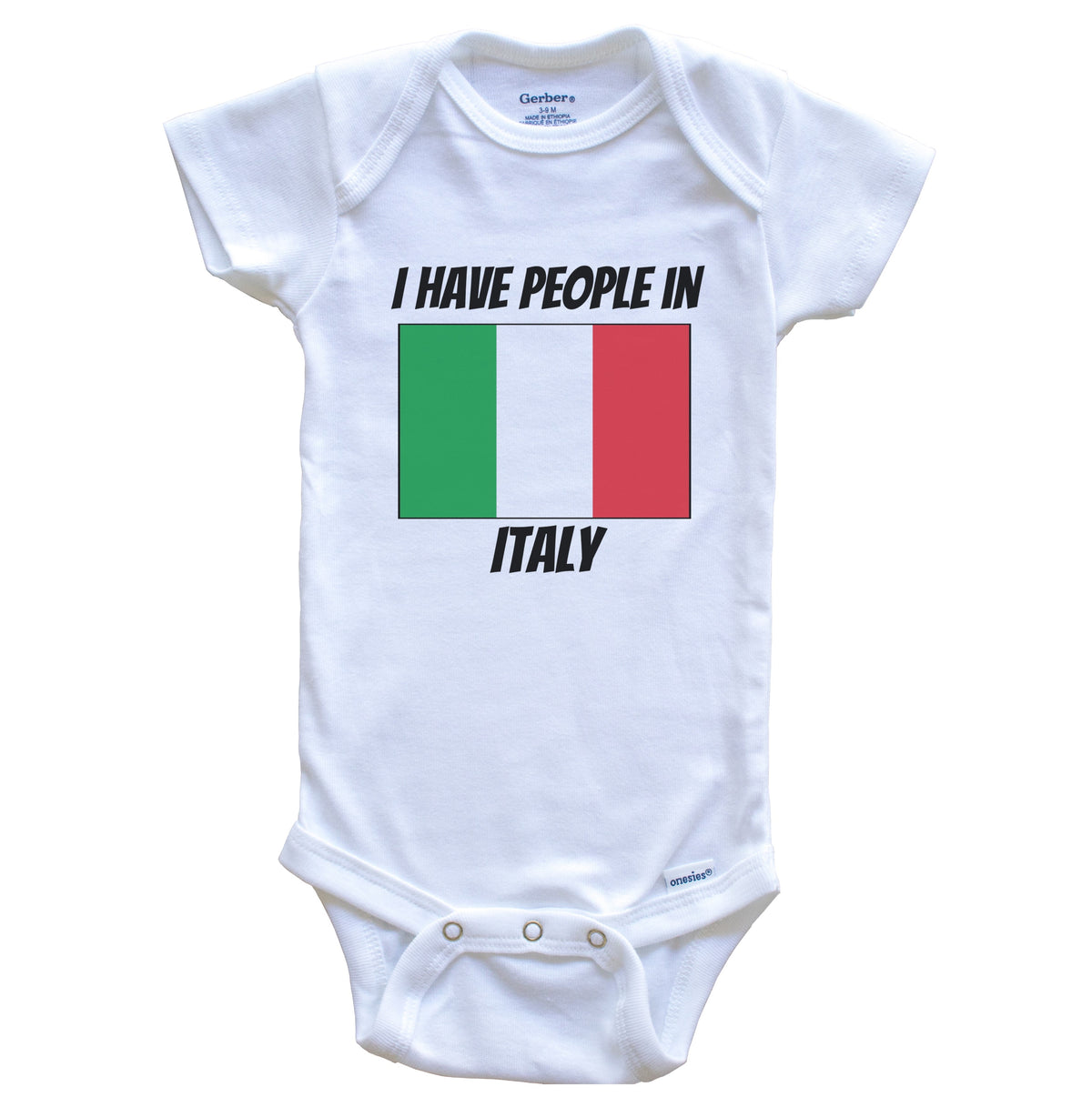 Italian Flag I Have People In Italy Baby Bodysuit