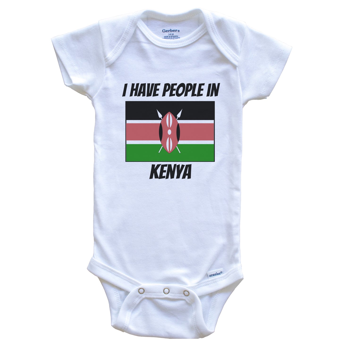 Kenyan Flag I Have People In Kenya Baby Bodysuit
