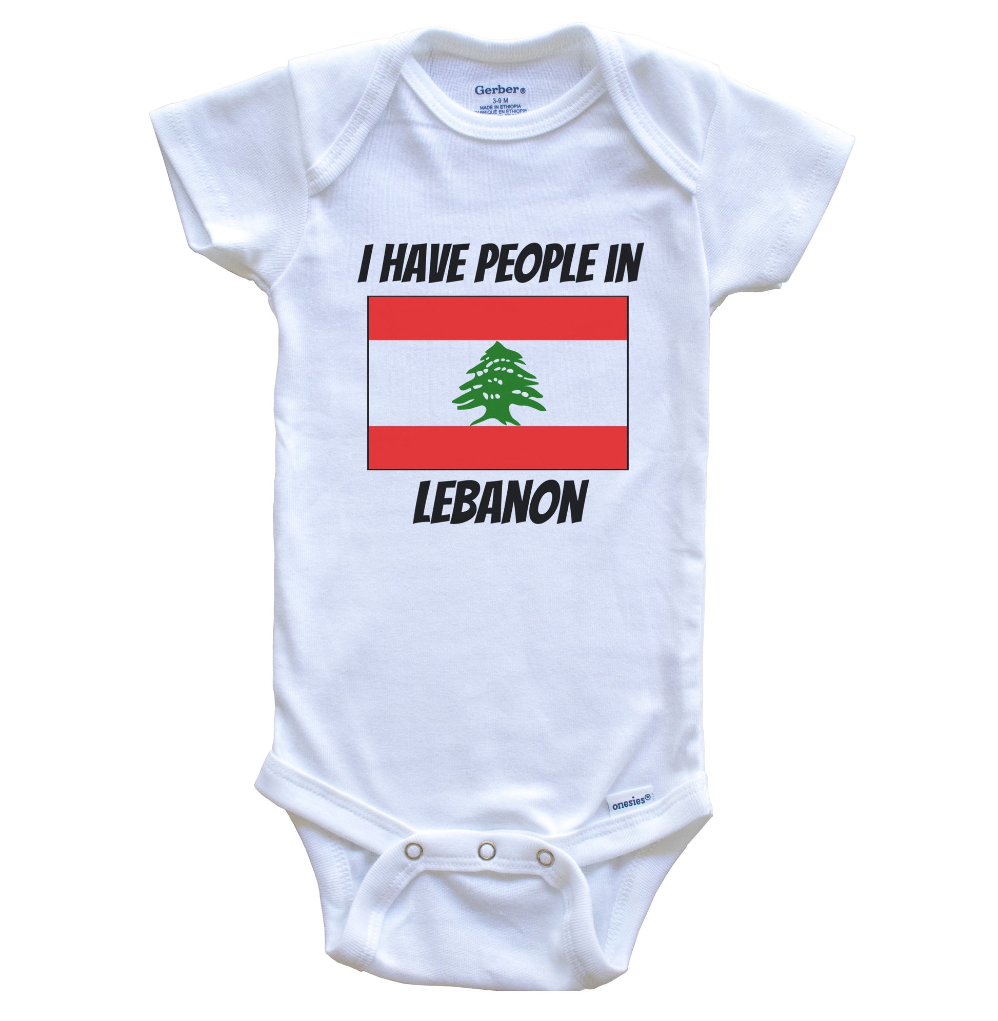 Lebanese Flag I Have People In Lebanon Baby Bodysuit