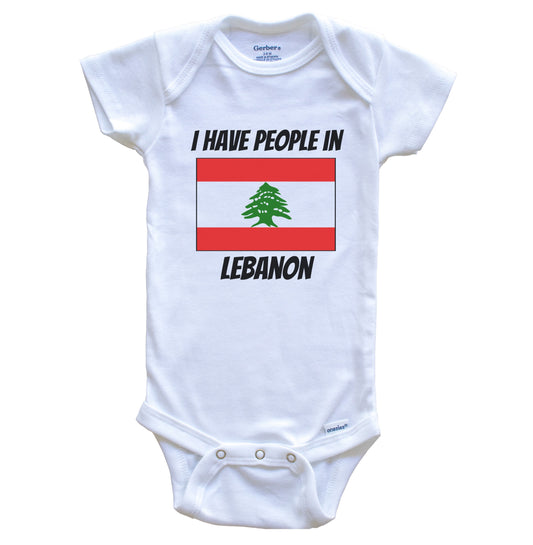 Lebanese Flag I Have People In Lebanon Baby Bodysuit