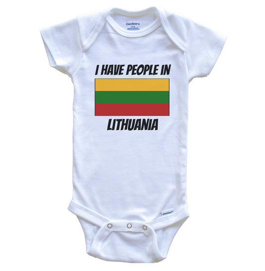 Lithuanian Flag I Have People In Lithuania Baby Bodysuit