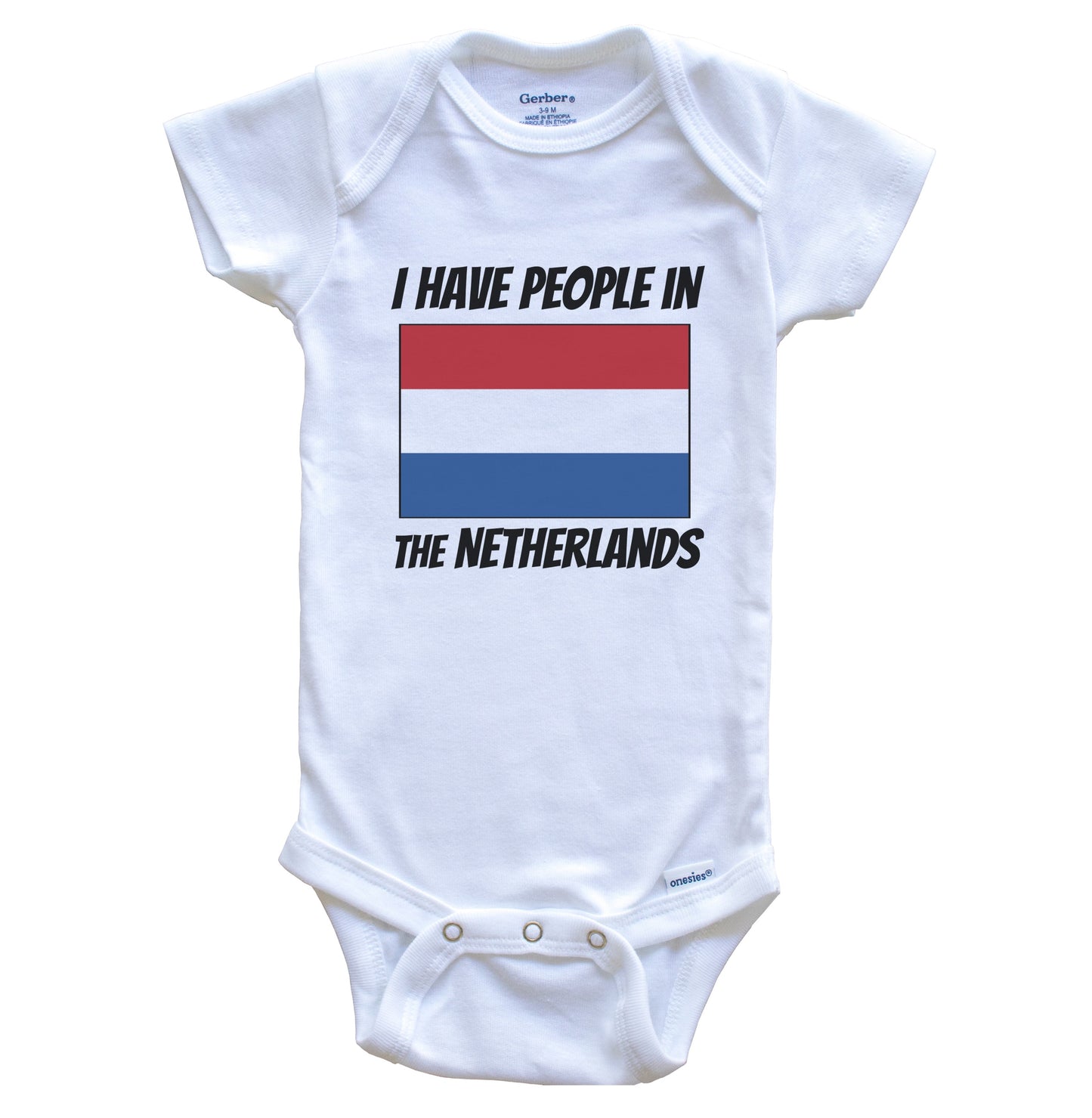 Dutch Flag I Have People In the Netherlands Baby Bodysuit
