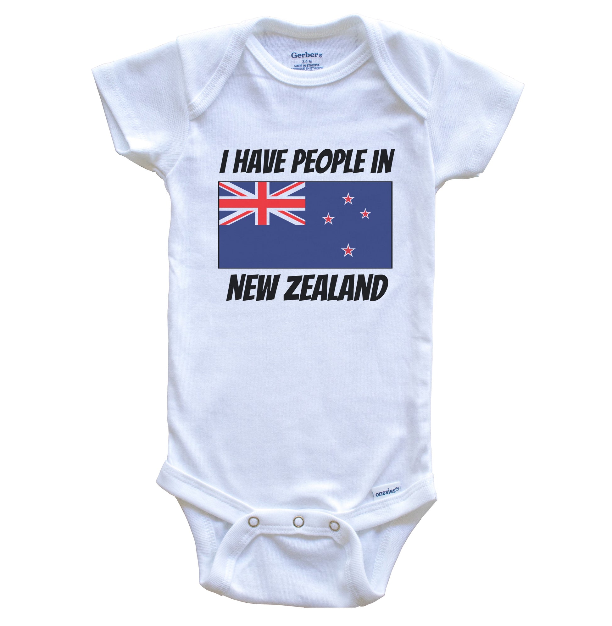 Kiwi Flag I Have People In New Zealand Baby Bodysuit