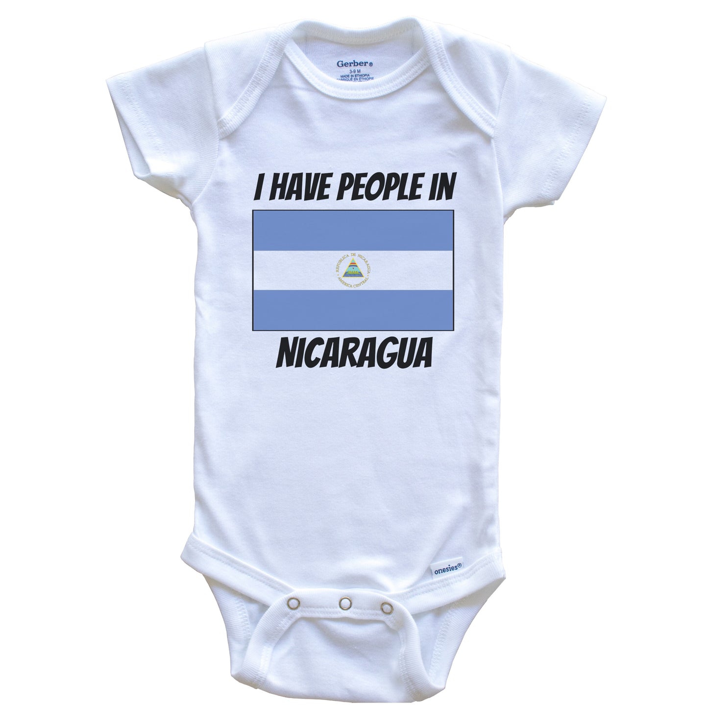 Nicaraguan Flag I Have People In Nicaragua Baby Bodysuit