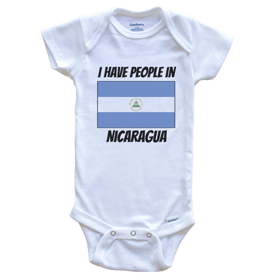 Nicaraguan Flag I Have People In Nicaragua Baby Bodysuit