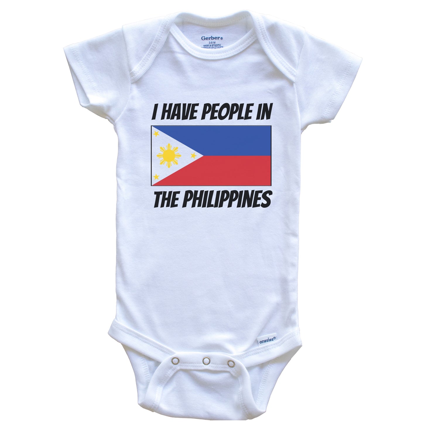 Filipino Flag I Have People In the Philippines Baby Bodysuit