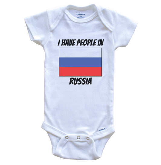 Russian Flag I Have People In Russia Baby Bodysuit