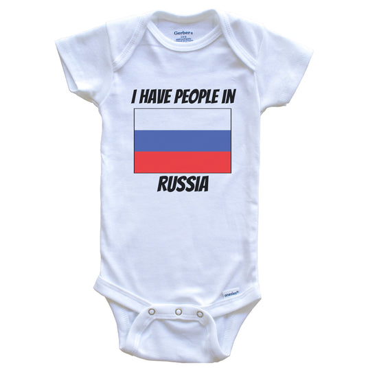 Russian Flag I Have People In Russia Baby Bodysuit