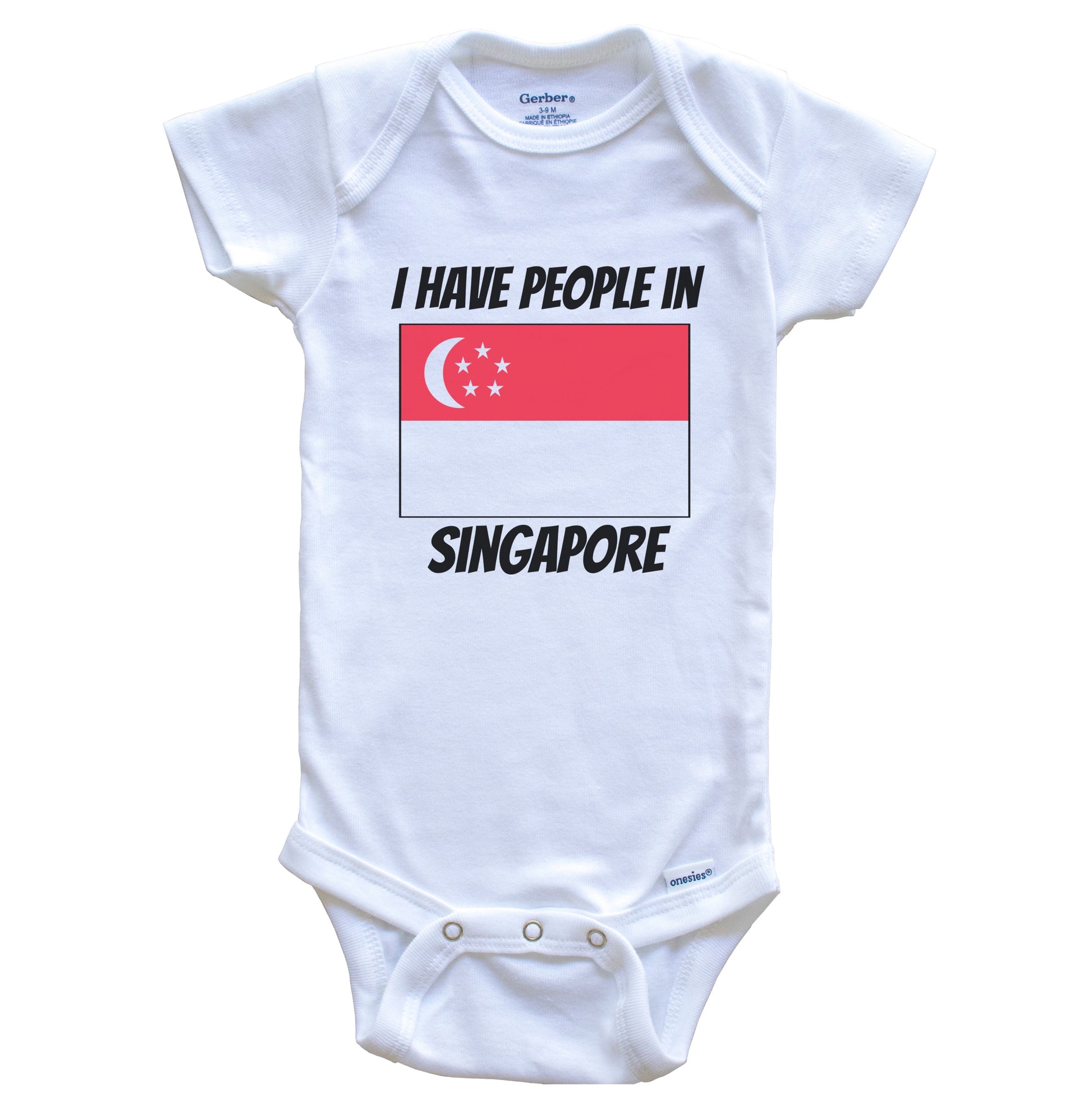 Singaporean Flag I Have People In Singapore Baby Bodysuit